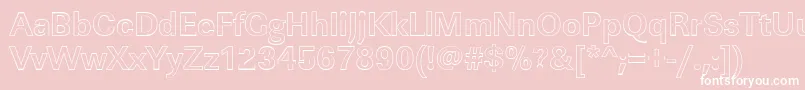 LinearouBold Font – White Fonts on Pink Background