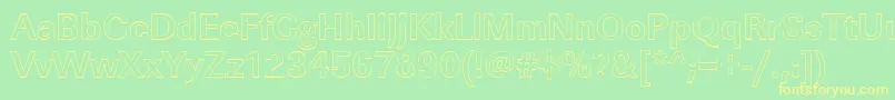 More about LinearouBold Font LinearouBold Font – Yellow Fonts on Green Background