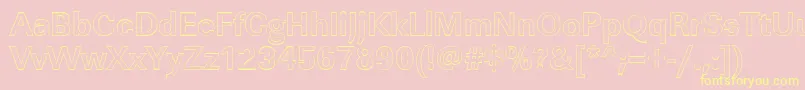 LinearouBold Font – Yellow Fonts on Pink Background