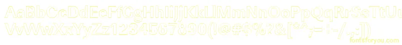 LinearouBold-Schriftart – Gelbe Schriften auf weißem Hintergrund