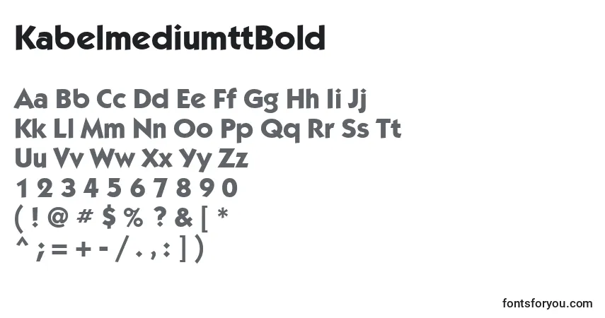 Schriftart KabelmediumttBold – Alphabet, Zahlen, spezielle Symbole