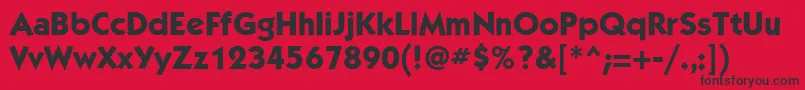 KabelmediumttBold Font – Black Fonts on Red Background