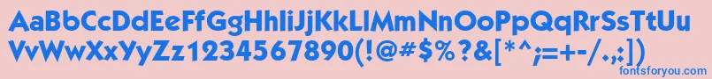 KabelmediumttBold Font – Blue Fonts on Pink Background