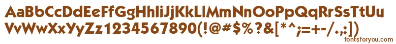 KabelmediumttBold-fontti – ruskeat fontit valkoisella taustalla