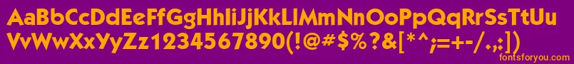 KabelmediumttBold Font – Orange Fonts on Purple Background