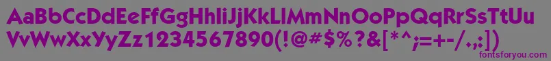 Czcionka KabelmediumttBold – fioletowe czcionki na szarym tle