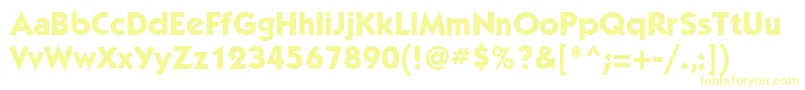 フォントKabelmediumttBold – 黄色のフォント