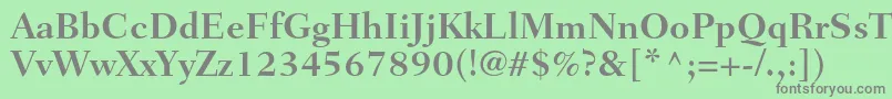 フォントFairfieldltstdBold – 緑の背景に灰色の文字