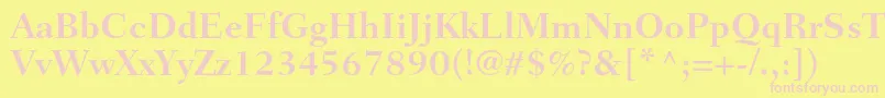 FairfieldltstdBold Font – Pink Fonts on Yellow Background