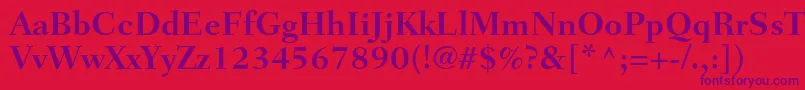 FairfieldltstdBold Font – Purple Fonts on Red Background