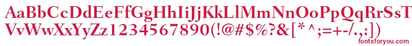 フォントFairfieldltstdBold – 白い背景に赤い文字