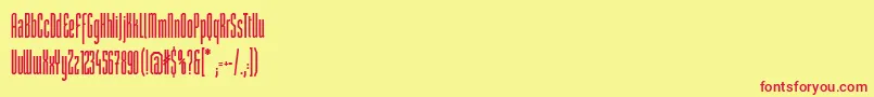 StMovieheadBold-Schriftart – Rote Schriften auf gelbem Hintergrund