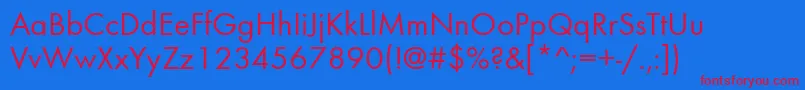 KudosRomanSsiRoman-fontti – punaiset fontit sinisellä taustalla