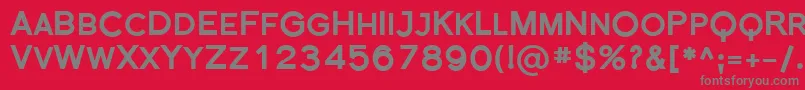 フォントFlorsn35 – 赤い背景に灰色の文字
