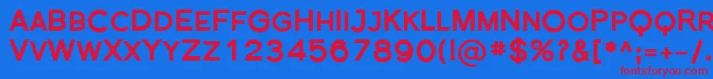 フォントFlorsn35 – 赤い文字の青い背景
