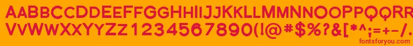 Шрифт Florsn35 – красные шрифты на оранжевом фоне