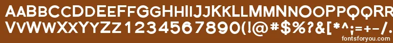 フォントFlorsn35 – 茶色の背景に白い文字