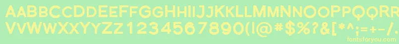 Florsn35 Font – Yellow Fonts on Green Background