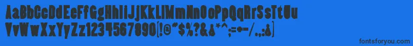 Almonteink Font – Black Fonts on Blue Background