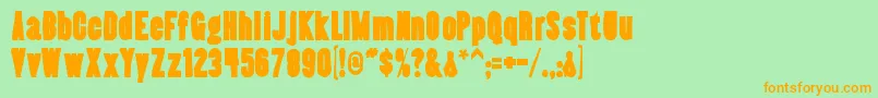 Almonteink Font – Orange Fonts on Green Background