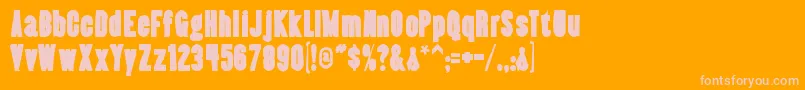 Almonteink Font – Pink Fonts on Orange Background