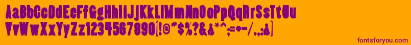 Police Almonteink – polices violettes sur fond orange