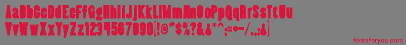 Almonteink Font – Red Fonts on Gray Background