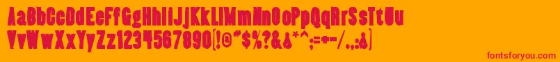Шрифт Almonteink – красные шрифты на оранжевом фоне