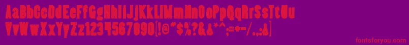 Almonteink Font – Red Fonts on Purple Background