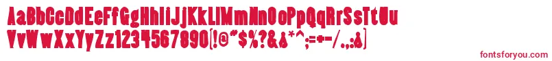 Almonteink Font – Red Fonts on White Background