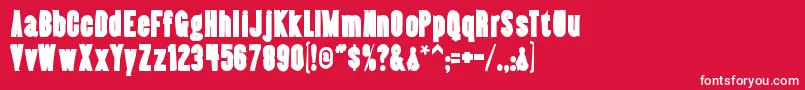 Almonteink Font – White Fonts on Red Background