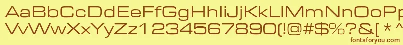 Police EurostileextendedRomanDtc – polices brunes sur fond jaune