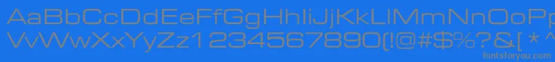 EurostileextendedRomanDtc Font – Gray Fonts on Blue Background
