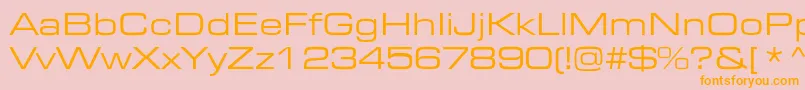 EurostileextendedRomanDtc Font – Orange Fonts on Pink Background
