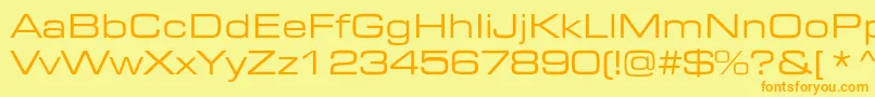 Police EurostileextendedRomanDtc – polices orange sur fond jaune
