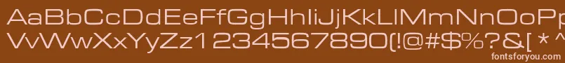 Police EurostileextendedRomanDtc – polices roses sur fond brun
