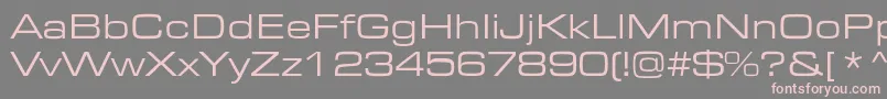 EurostileextendedRomanDtc-Schriftart – Rosa Schriften auf grauem Hintergrund