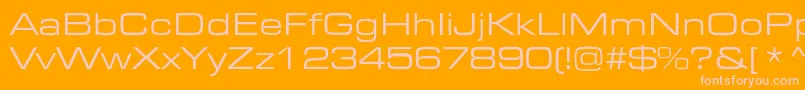 EurostileextendedRomanDtc-Schriftart – Rosa Schriften auf orangefarbenem Hintergrund