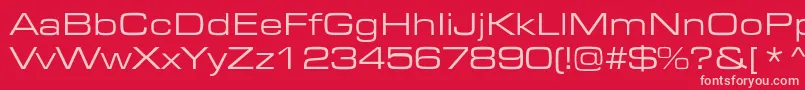 EurostileextendedRomanDtc-Schriftart – Rosa Schriften auf rotem Hintergrund