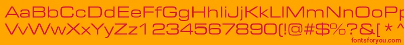 EurostileextendedRomanDtc Font – Red Fonts on Orange Background