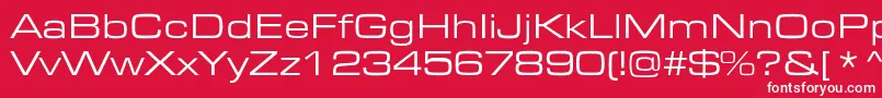 EurostileextendedRomanDtc Font – White Fonts on Red Background