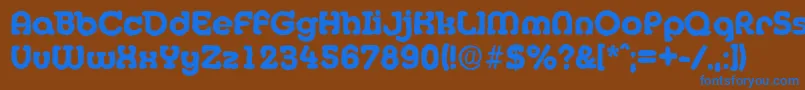 MexicoantiqueXboldRegular Font – Blue Fonts on Brown Background