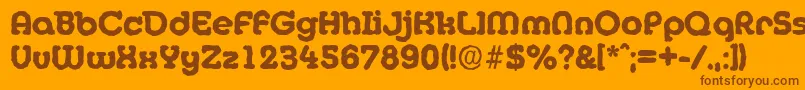 MexicoantiqueXboldRegular Font – Brown Fonts on Orange Background