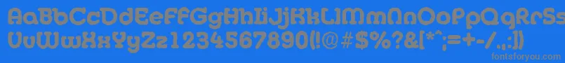 MexicoantiqueXboldRegular Font – Gray Fonts on Blue Background