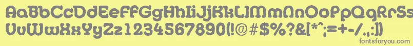 フォントMexicoantiqueXboldRegular – 黄色の背景に灰色の文字