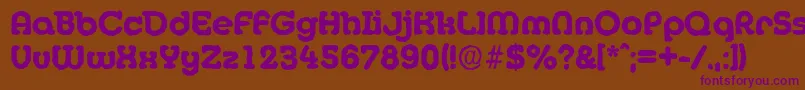 MexicoantiqueXboldRegular Font – Purple Fonts on Brown Background