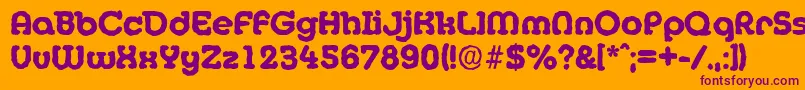 MexicoantiqueXboldRegular Font – Purple Fonts on Orange Background