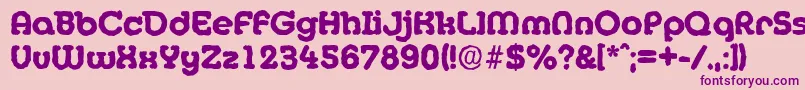 MexicoantiqueXboldRegular Font – Purple Fonts on Pink Background
