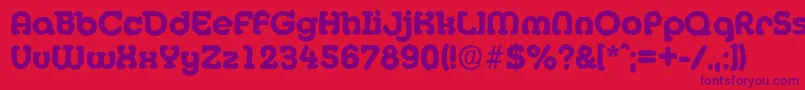 MexicoantiqueXboldRegular Font – Purple Fonts on Red Background
