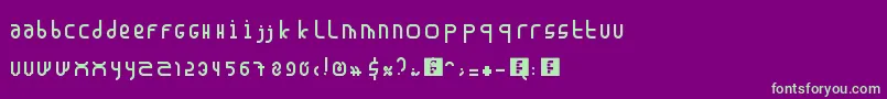 Шрифт Madura – зелёные шрифты на фиолетовом фоне